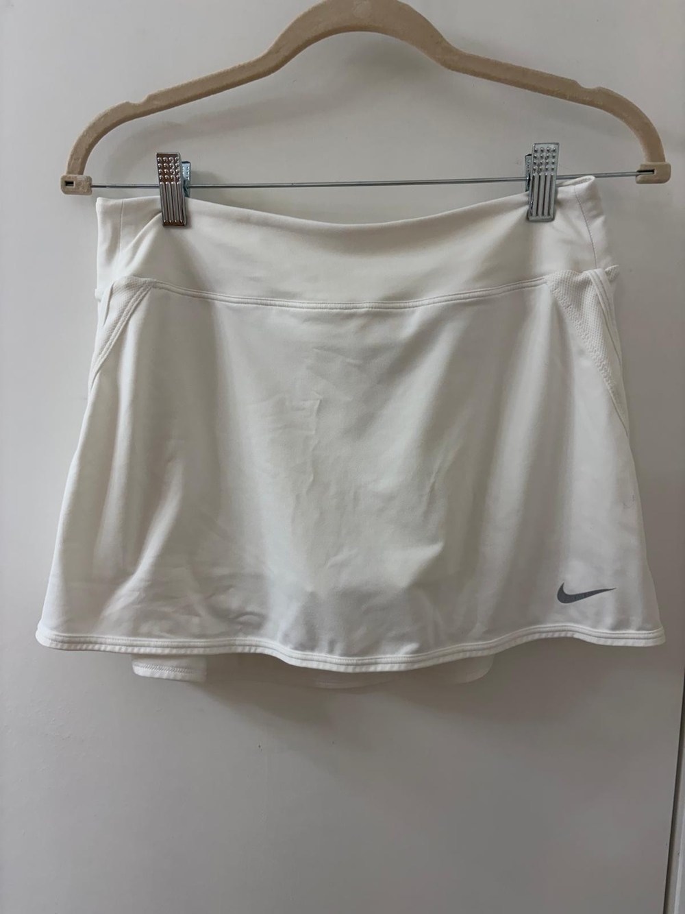 Nike White Athletic Skort with Swoosh